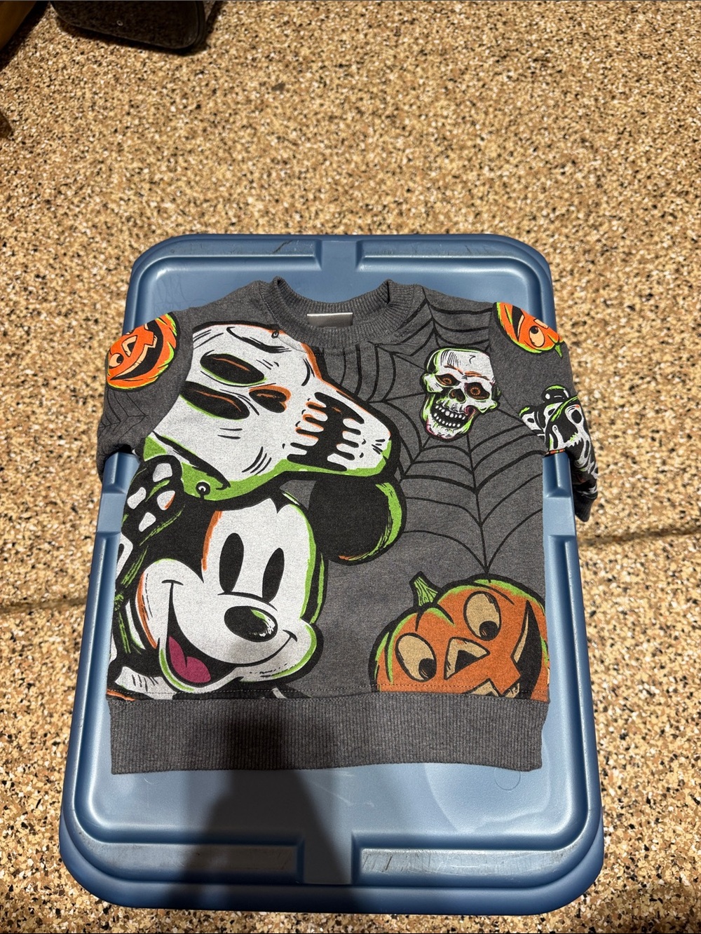 Disney Gray Halloween Mickey & Pumpkin Graphic Sweatshirt